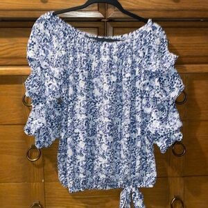 CeCe Blue Blouse
